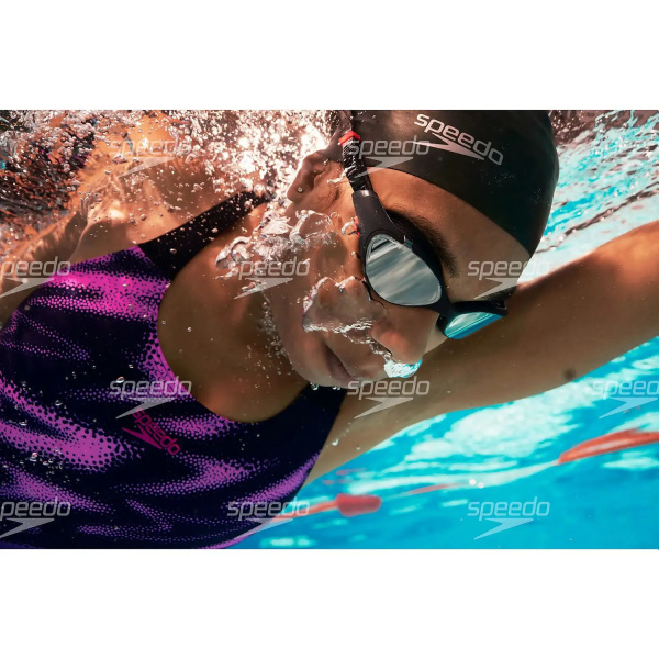 Очки для плавания Speedo Biofuse 2.0 Mirror (зеркальные; черный/серебрянный)